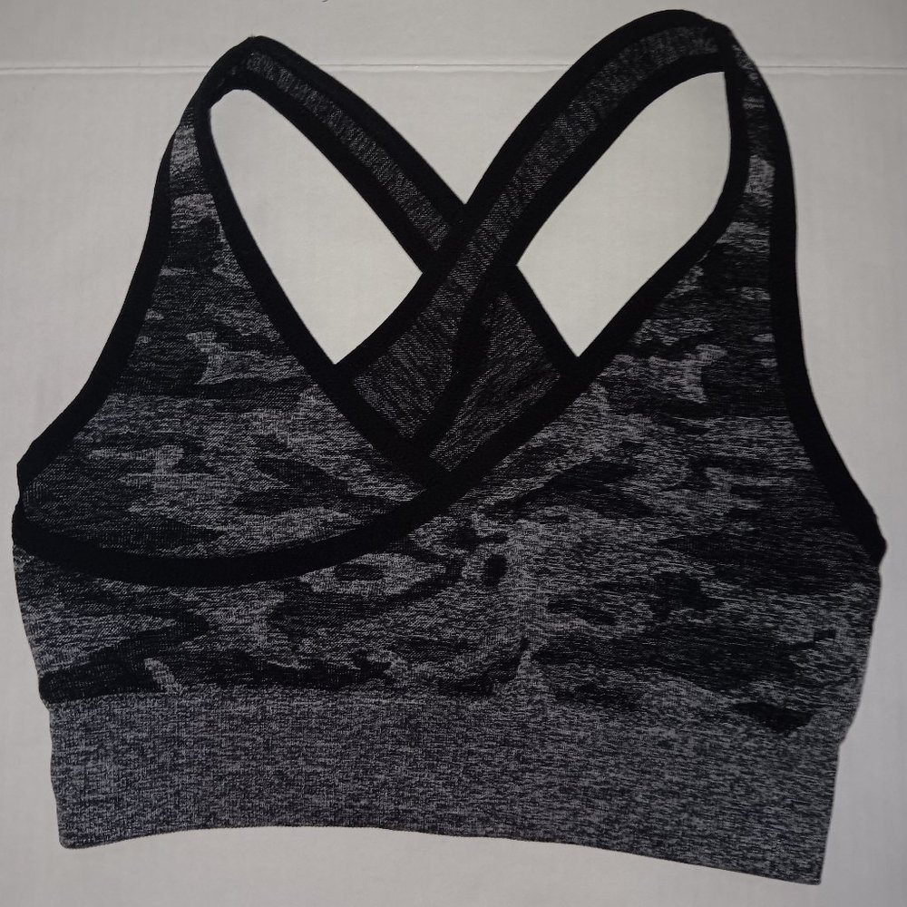 SHE + SKY CAMO PRINT SPORTS BRA